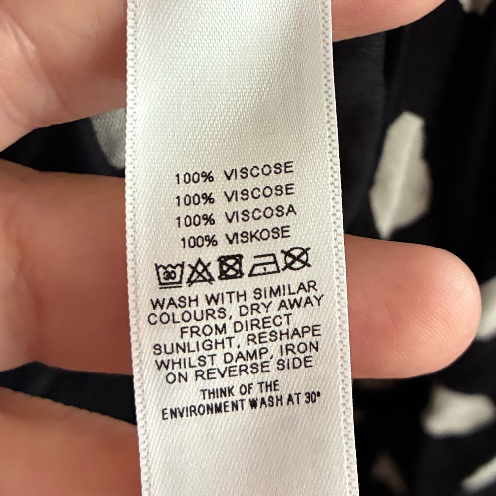 ASOS  Front Slits Back Cut Out Black and White Patterned Maxi  Beach Dress 2 - Picture 13 of 14